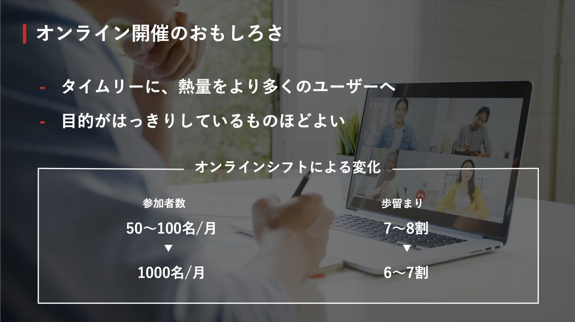 イベントをオンラインで開催するメリット