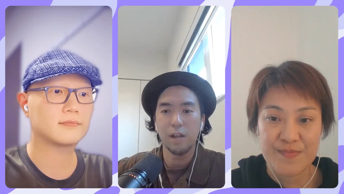 左：黒田悠介　中：田中健士郎さん　右：リサさん
