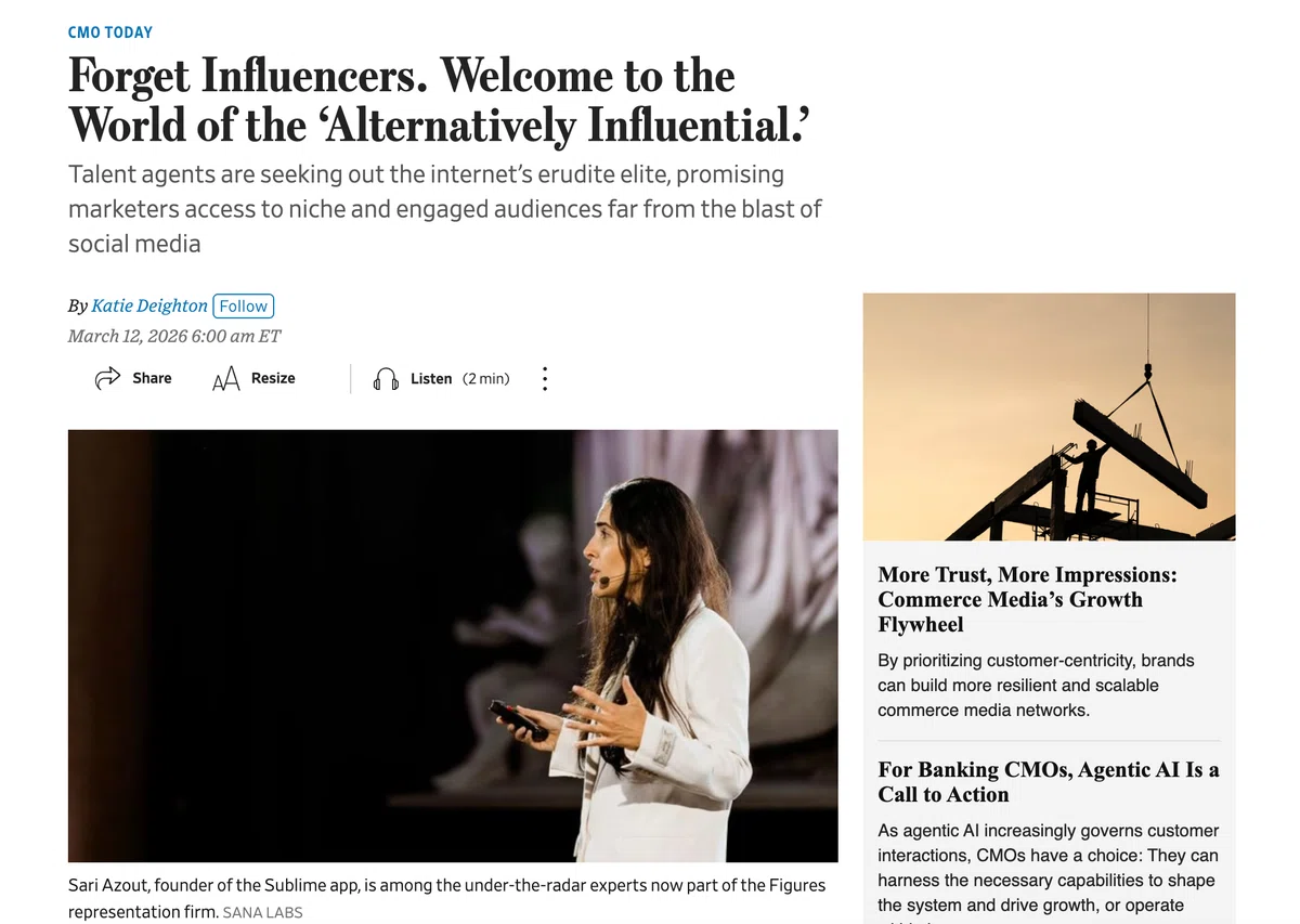 Forget Influencers. Welcome to the World of the ‘Alternatively Influential.’