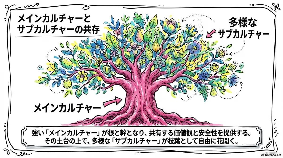 メインカルチャーとサブカルチャーの共存